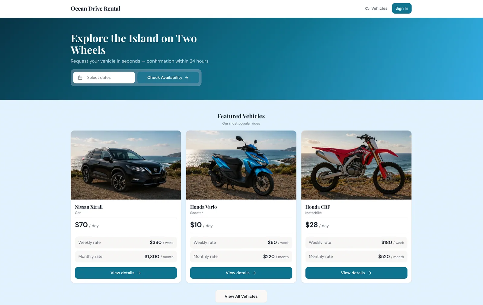 Kasura public booking website for direct customer bookings